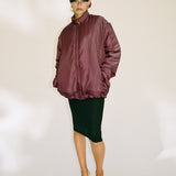 JUNKO JACKET - MAROON/PRINT