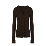 CAROLINE SEAMLESS CARDIGAN - BROWN