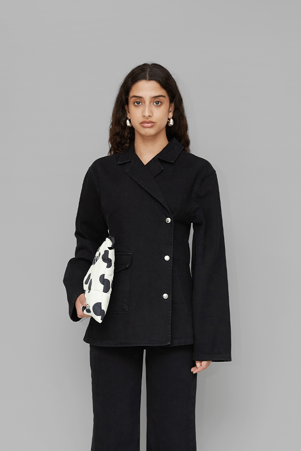 OpéraSPORT, VICTORIA DENIM BLAZER, Black