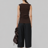 CLAIRE SEAMLESS TANKTOP - BROWN