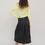 LEANOR SEAMLESS TOP - YELLOW & BLACK