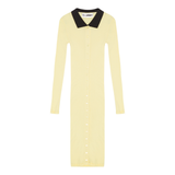 LOUISE SEAMLESS POLO DRESS - YELLOW
