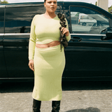 MERCER SKIRT - SHADOW LIME