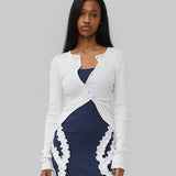 CLAIRE SEAMLESS TOP - WHITE
