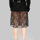 ALBA LONG SKIRT - BLACK