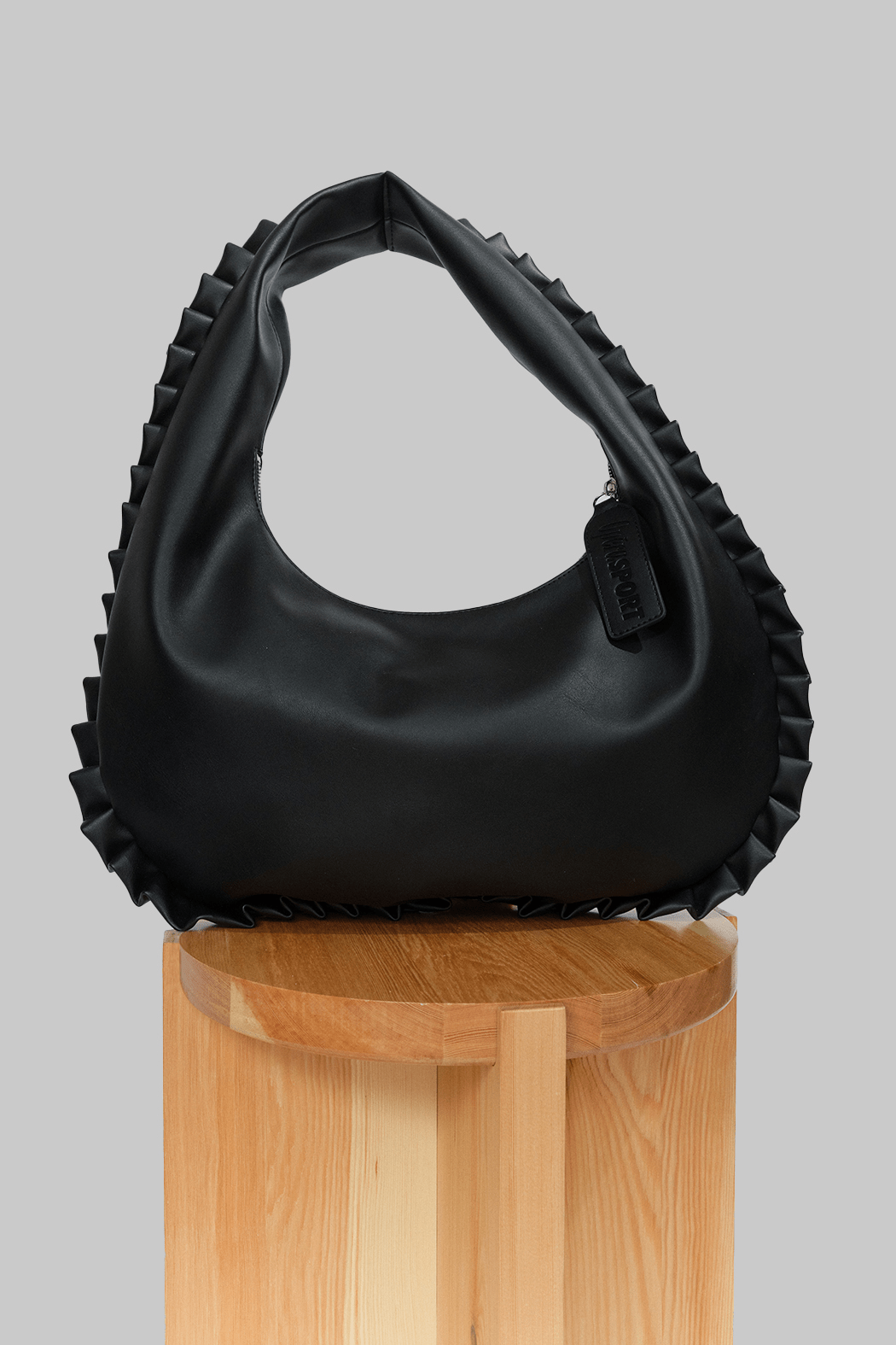 LIV VEGAN LEATHER BAG - BLACK