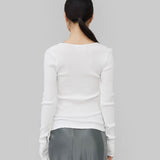ROSE SEAMLESS TOP - WHITE