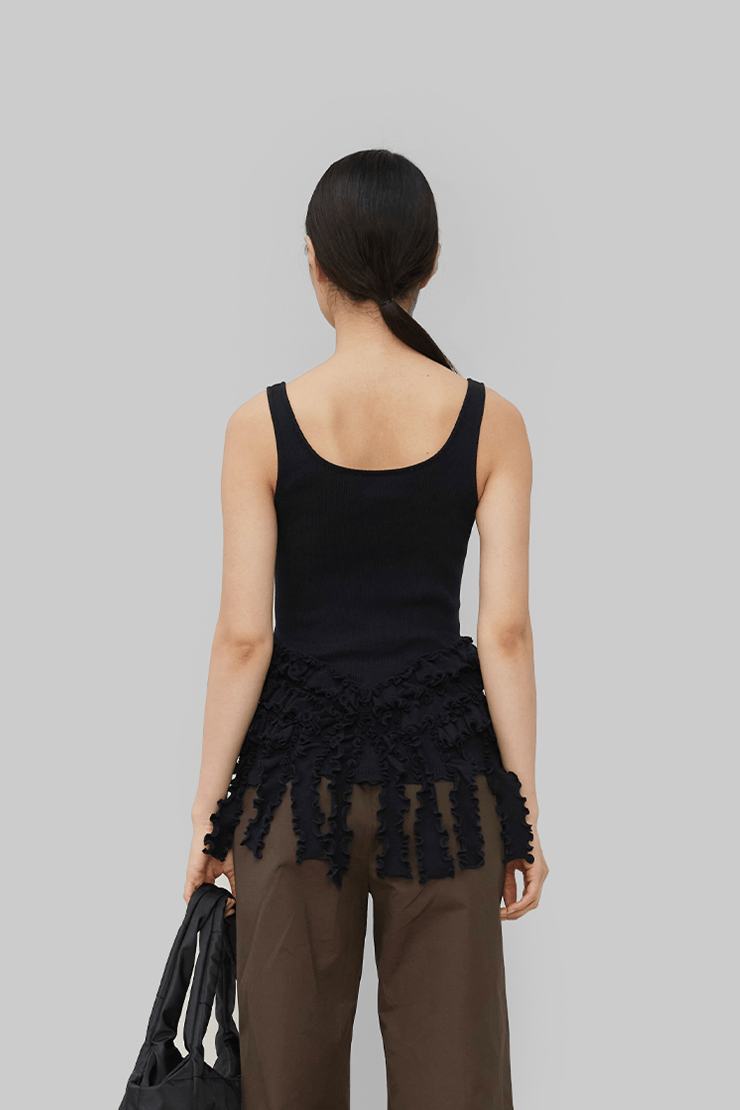 MONA SEAMLESS TOP - BLACK