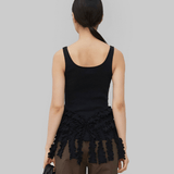 MONA SEAMLESS TOP - BLACK