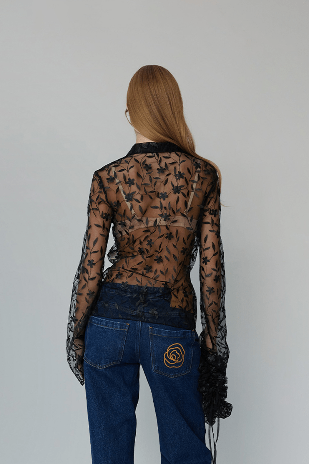 OpéraSPORT - Flora shirt, black lace