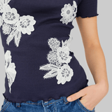 ELVA SEAMLESS T-SHIRT - NAVY
