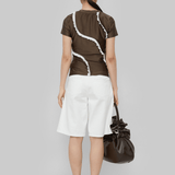 COLEEN TOP - BROWN