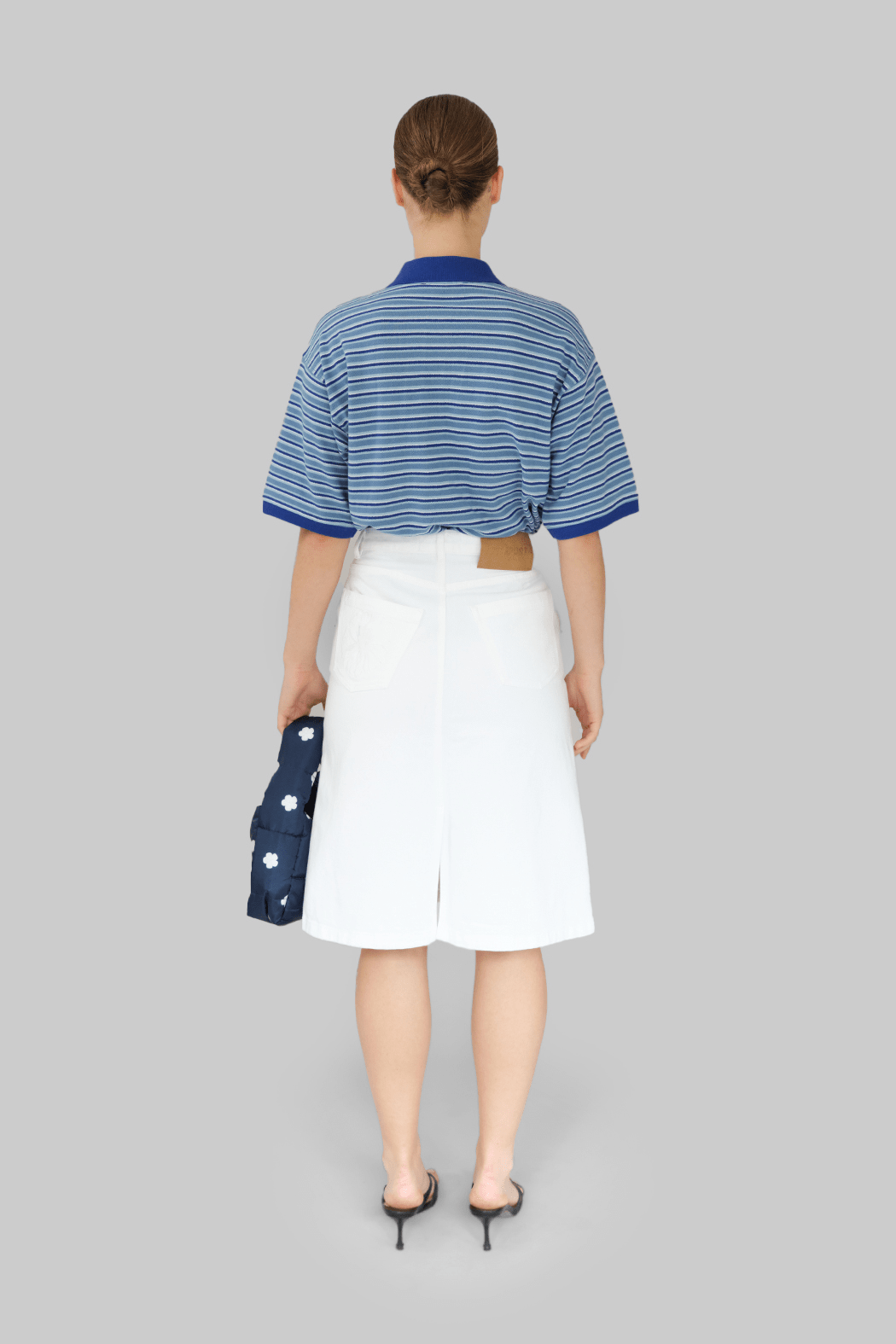 ELLE DENIM SKIRT - WHITE