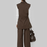 MAUD VEST - BROWN