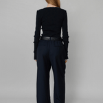 OpéraSPORT - Helena Trouser, navy striped