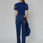 OpéraSPORT -  Rose Straight Denim pants, Medium Blue