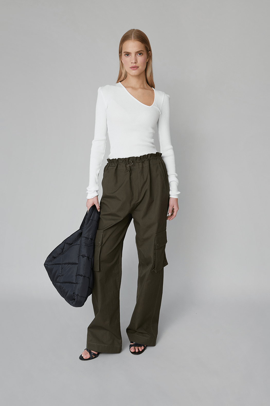 OpéraSPORT - Maud Cargo Pants, Dark Olive