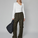 OpéraSPORT - Maud Cargo Pants, Dark Olive